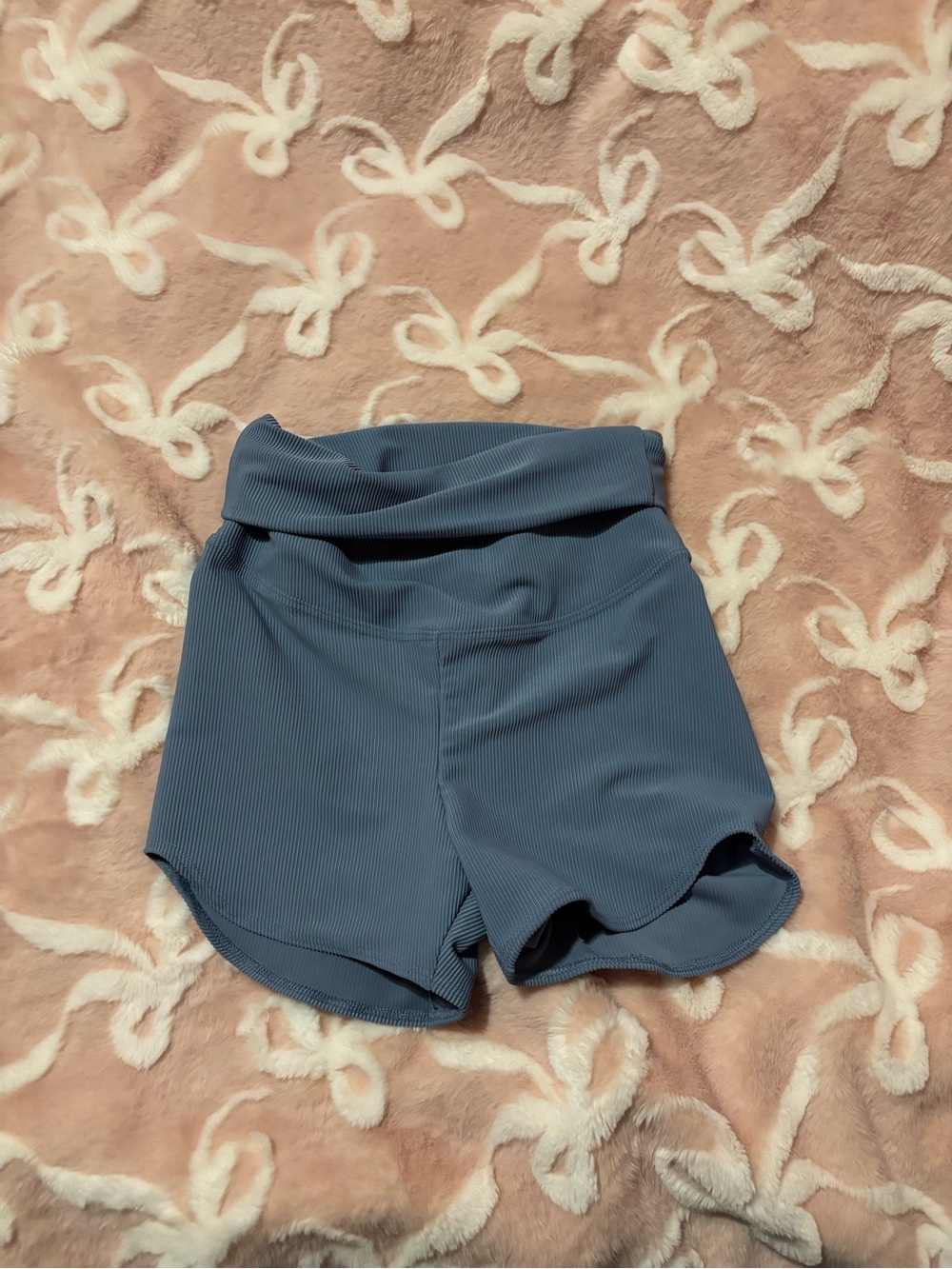 Women’s Ribbed Blue ribbed Shorts Tiger Friday